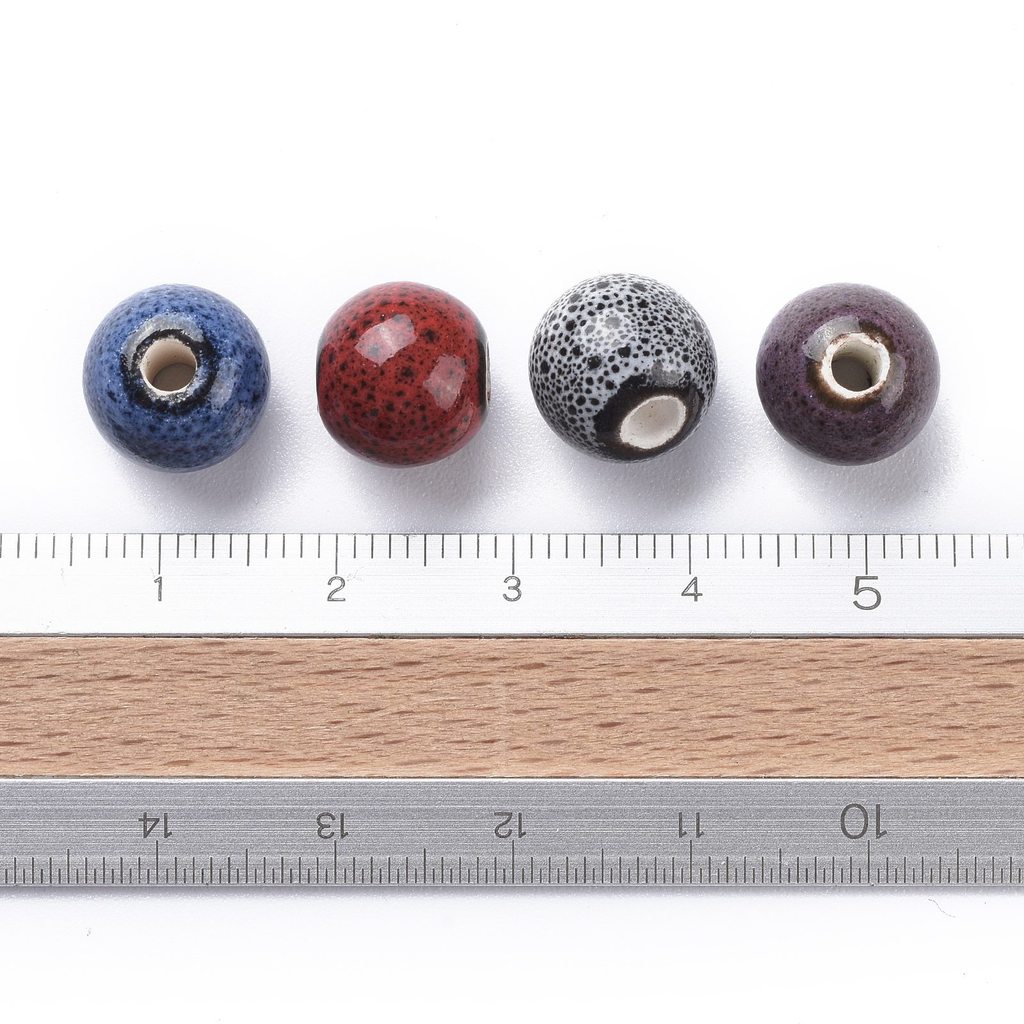 20pcs Handmade Porcelain Beads in Random Mixed Color for DIY Jewellery
